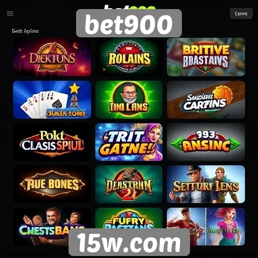 Comparação de jogos disponíveis na bet900